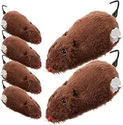 CIYODO Indoor Cat Toys Pack Wind-up Mice Stuffed Clockwork Toys for Active Play Random