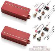 EMG 57-8H + 66-8H RED 8 STRING HUMBUCKER ACTIVE SOLDERLESS GUITAR PICKUP SET