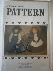 NIP Doxie Keller Tole Wood Country Painting Amish Man Woman Full Size Pattern