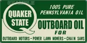 QUAKER STATE OUTBOARD MOTOR OIL VINTAGE OLD SIGN REMAKE ALUMINUM SIZE OPTIONS