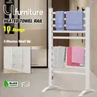 2in1 Electric Heated Towel Clothes Rack Dryer Rail Laundry Warmer Rail 10 Bars