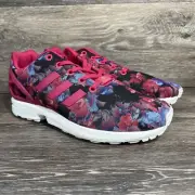 Adidas Womens ZX Flux J BB2878 Bold Pink Lace Up Low Top Sneakers Shoes Size 6