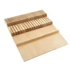 Rev-A-Shelf Dual Row Trimmable Knife Block Drawer Organizer Insert, 4WDKB-1