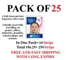 250 Pieces Of Disposable Hand Soap Paper And Portable Hand Soap Strips Traveling