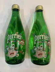 2x Perrier X Murakami Limited Edition Screen-Printed 330mL bottles