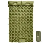 Double Self Inflating Mattress Sleeping Mat Air Bed & Pillow Camping Hiking Pad