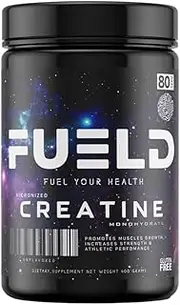 FUELD Creatine Monohydrate Micronized Powder 400G,5000mg Per Serv (5g), 80 Servings, Unflavored, Keto Friendly, Vegan, Non-GMO, Gluten Free, Soy Free, No Artificial Ingredients