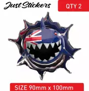 Aussie shark bullet whole au flag sticker bumper sticker , skate , sticker , b