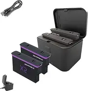 Battery Charger Set for Insta360 X5, for Insta 360 X5 Battery, 2850mAh, Can Charge 2 Batteries at The Same time (1*Charger+2*Battery)