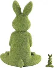 OFFSCH Easter Rabbit Decor Plush Stuffed Bunny Toy Garden Flocking Decor for Home