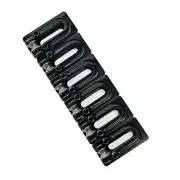 AxLabs String Surfer Brass Roller Saddles for Strat Style Bridges | Narrow Black