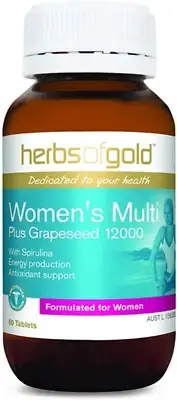 Herbs of Gold Women'S Multi plus Grapeseed 12000, 60 Count