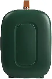 Mini Fridge 4L, Mini Fridge for Bedroom Skincare Cooler, Small Fridge Cosmetic Double Mode Hot and Cold 0.2-50°C, 6 Cans 330ml Mini Portable Fridge USB/Adapter, for Food, Drinks, Makeup, Dorm Green