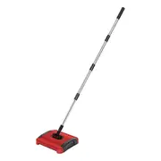 Carpet Sweeper Manual Carpet Sweeper Floor Sweeper Carpet Brush Detachable Carpet Cleaner for Pet Hair Dust Debris Red