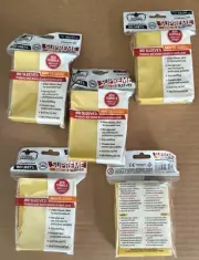 5x (80ct) Packs of Ultimate Guard YELLOW 400 TOTAL MATTE Standard Sleeves