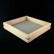 Handmade Large Wooden Jewelry Dish with Curly Maple and Wenge, Made in USA