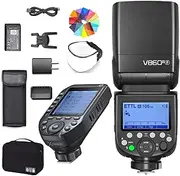 Godox V860III-F Flash w/XProII-F Trigger for Fujifilm Fuji, Camera Flash Speedlite 7.2V/2600mAh, TTL 2.4G Wireless HSS 1/8000 1.5s Recycle Time and 480 Full Power Flashes 10 Levels LED Modeling Light