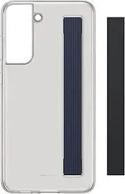 [Samsung] Galaxy S21 FE 5G Clear Slim Strap Cover, Protective Phone Case, Shockproof Smartphone Protector with 2 Detachable Straps, Secure Grip, US Version, Dark Gray