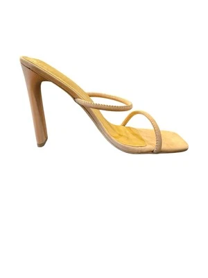 Tony Bianco Florence Skin Phoenix Leather Square Toe Sandal Heel Size 6