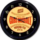 Chicago Cubs Wrigley Schlitz Beer Coaster Wall Clock Baseball Man Cave New 10"
