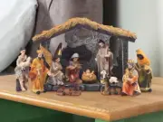 New Christmas Manger Nativity Set Real Family Jesus Crafts Statue Beautiful