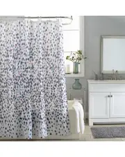 Moda at Home Purple Rain 3pc Shower Curtain Set with 12 Shower Hooks
