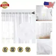 Premium Polyester Light-Filtering Curtains, 2 Panels 55''W x 96''L - White Sheer