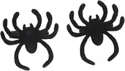 ORFOFE 2pcs Open Ring Costume Rings Realistic Halloween Halloween Party present Trick or Spider Ghost Spider Supplies Spooky Cake Topper Flocking Black