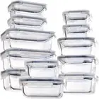 Glass Food Storage Containers with Lids Airtight, Glass Meal Prep Containers ...