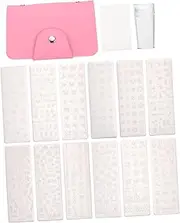 CRILSTYLEO 12-piece Manicure Set Nail Stamping Plate Kit Press on Nails Art Stamper Scaler for Salon