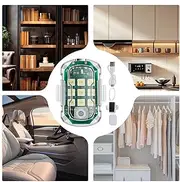 Car Led Lights Interior, White Ambient Lighting Car Interior USB Rechargeable, Touch Control Small White Ambient Lighting Car Interior For Inside Car Decor