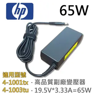 HP 高品質 65W 變壓器 HP ENVY 4 4-1001tx 4-1003tu (6.8折)