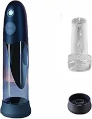Electric Penis Vacuum Pump with Transparent Pocket Pussy，Waterproof Penis Exercise Trainer LCD Penis Pump Enlarger Masturbation Cup