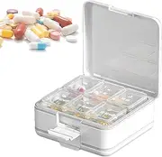 Pill Slicer,Tablets Pill Cutter Container Travel Dispenser | Precise Cuts Safe Supplement Medication Carrier for Lovers Friends Family Grandpa