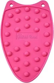 The Quilted Bear Mini Iron Rest Pad - Silicone Hot Resistant Iron Pad for General Ironing or Quilting Iron Use with Four Different Colour Mats Available! (Mini, Pink)