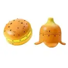 Charming Mechanical Countdown Timer in Cute Hamburger Shape for Home Use