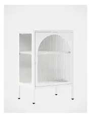 [Cooper & Co] Eve 86cm Modern Metal Side Table in White