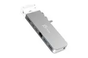 USB Hub J5create JCD395 4K60 Pro USB4 with Magnetic Kit Dual Display via USB-C/HDMI MacBookPro 2021/22 Air 2022 (USB-C to HDMI, 1xUSB-C, 2xUSB-A, RJ45,AUX)