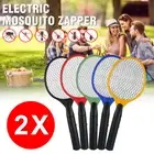 2X Electric Bug Zapper Tennis Racket Mosquito Fly Swatter Insect Handheld