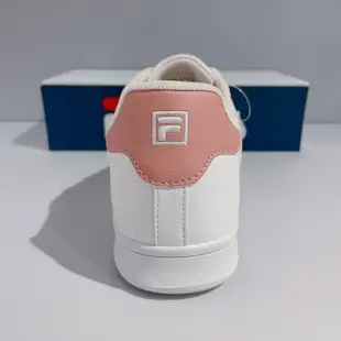FILA 女生 白粉色 皮革 舒適 小白鞋 運動 休閒鞋 5-C323Y-155