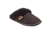 Cotswold Womens/Ladies Lechlade Sheepskin Mule Slippers (Chocolate) - UTFS4939