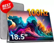 Portable Monitor 18.5" 1080P 100Hz IPS USB-C HDMI Gaming Screen for Laptop PC