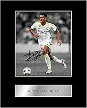 Generic Jude Bellingham RM Pre Printed Signature Signed Mounted Photo Display #11 Printed Autograph Picture 10x8 Inch Mounted Wall Art for Living Room Decor