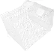 Toddmomy 1 Set Birdcage Bird Cages Bird Cage Birdcages Wire Fence Hamster Parrot Travel Carrier Parrot Swing Carrier Cockatiels Liner Nest Feeders Millet Pet Feeder Heater Coop White Iron