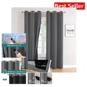 Noise-Reducing Blackout Curtains - 2 Panels Set, Grommet Style for Bedrooms