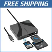 Aluminum USB-C Multi-Card Reader for CFexpress/CFast/MicroSD - Rugged & Reliable