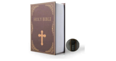 Book Safe Box Lock Vault Water Fire Proof Home Money Cash Sentry Key Holy Bible