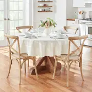 Elrene Elegance Plaid Jacquard Oval Tablecloth, 60 x 84