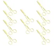 10 Operating Scissors 5.5"Straight Golden W/Clip Sharp/Blunt Surgical Instrument