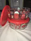2 PYREX 7203 CHRISTMAS Red/Green STAR WARS Santa Hat 7-Cup DISH Bowl 1½L w/ Lids